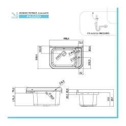 Intec Lavabo Mural en Résine Blanc 50 x 32 cm Vasque Suspendue Anti-chocs - Evier Lave-Mains Salle de Bain WC Garage Buanderie