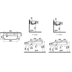Vitra Lavabo pour enfant Sento Kids 85 cm avec trop-plein