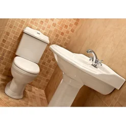 Kerra Lavabo retro sur colonne ABERY 58 cm en ceramique