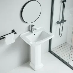 Rogier & Mothes Lavabo retro sur colonne MADRY 60 cm en ceramique