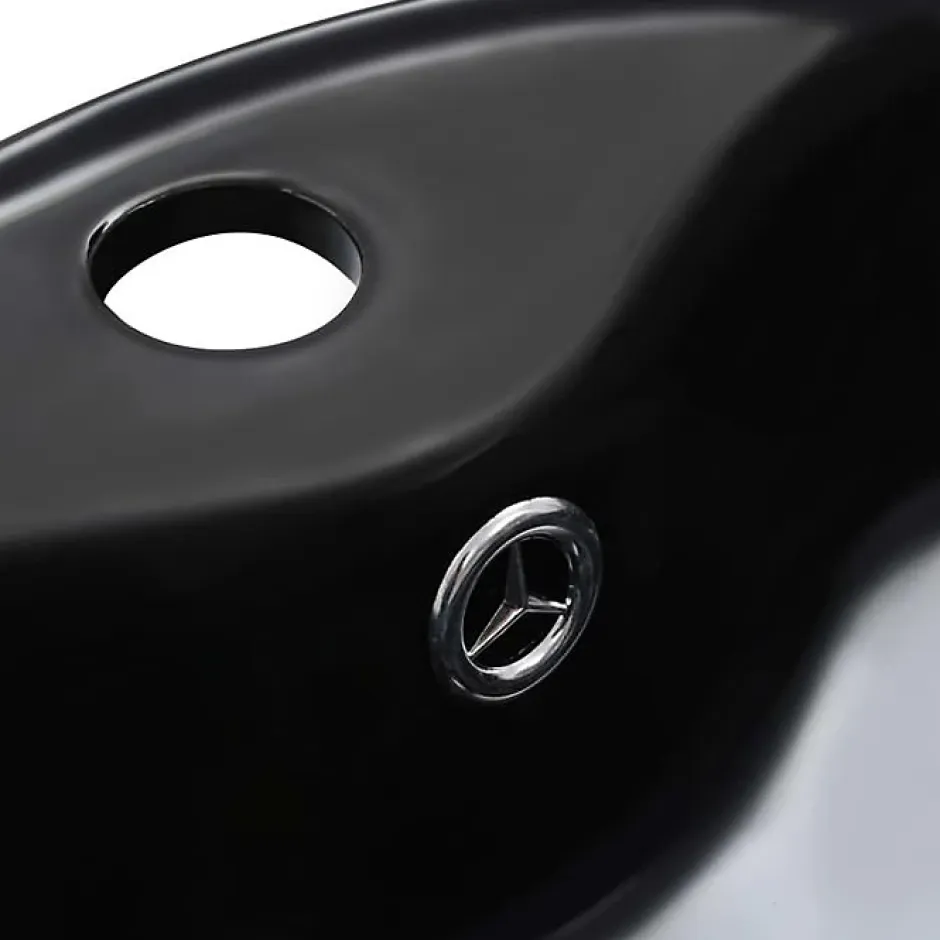 Home Maison Lavabo rond avec trop-plein (36x13 cm - Noir)