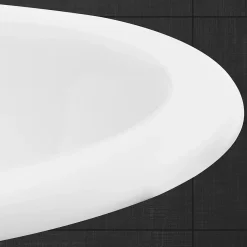 Ml-Design Lavabo salle de bain encastrable ovale évier en céramique blanc 570x195x485 mm