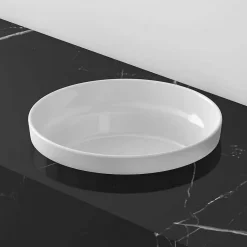 Poalgi Lavabo semi-encastré CILIN SE céramique 36x12x36 cm blanc* Vasque À Encastrer