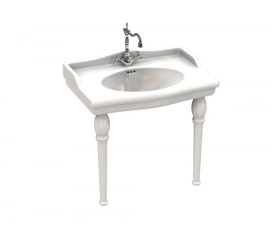 Sarreguemines Lavabo sur colonnettes Louxor blanc* Lavabo