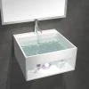 Rue Du Bain Lavabo Suspendu Carré - Solid Surface Blanc Mat - 50x50 cm - AllDay* Lavabo
