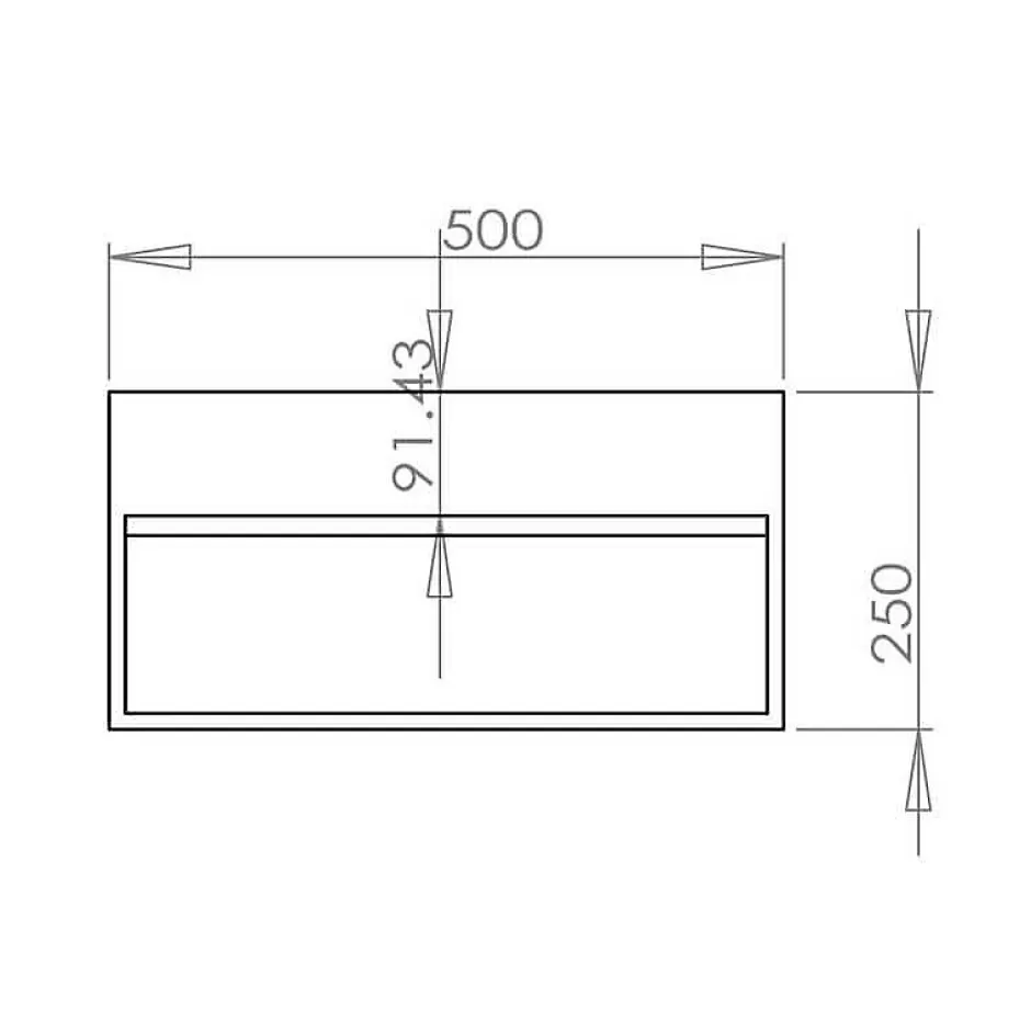 Rue Du Bain Lavabo Suspendu Carré - Solid Surface Blanc Mat - 50x50 cm - AllDay* Lavabo