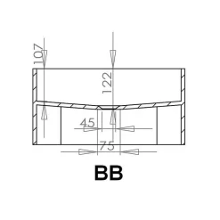 Rue Du Bain Lavabo Suspendu Carré - Solid Surface Blanc Mat - 50x50 cm - AllDay* Lavabo