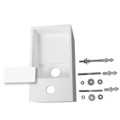 Bernstein Lavabo suspendu 33x18x20,5cm avec espace de rangement en résine de synthèse - blanc mat - PB2046