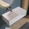 Bernstein Lavabo suspendu 80x40x20cm en fonte minérale avec espace de rangement - PB2037* Lavabo