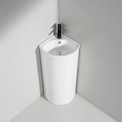 Rue Du Bain Lavabo Totem Angle 45x85 cm - Céramique - Laos* Lavabo