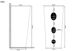Dileci Lavabo Totem Design Rond et Épuré Noir Mat en Céramique H83 -