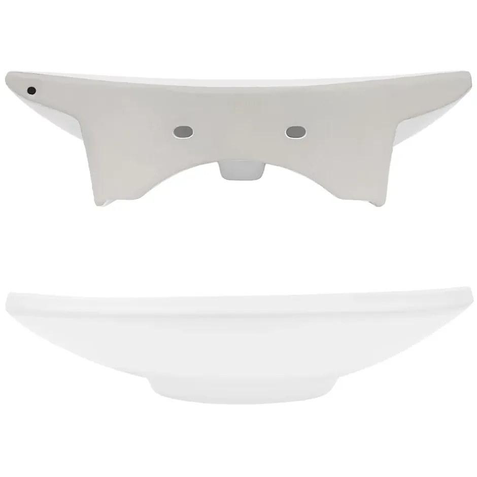 ECD Germany Lavabo vasque à poser / suspendu céramique salle de bain lave-mains 605 x 460 mm