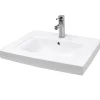 ECD Germany Lavabo vasque a encastrer ceramique Evier encastré salle de bain 60x46x16 cm