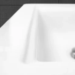 ECD Germany Lavabo vasque a encastrer ceramique Evier encastré salle de bain 60x46x16 cm
