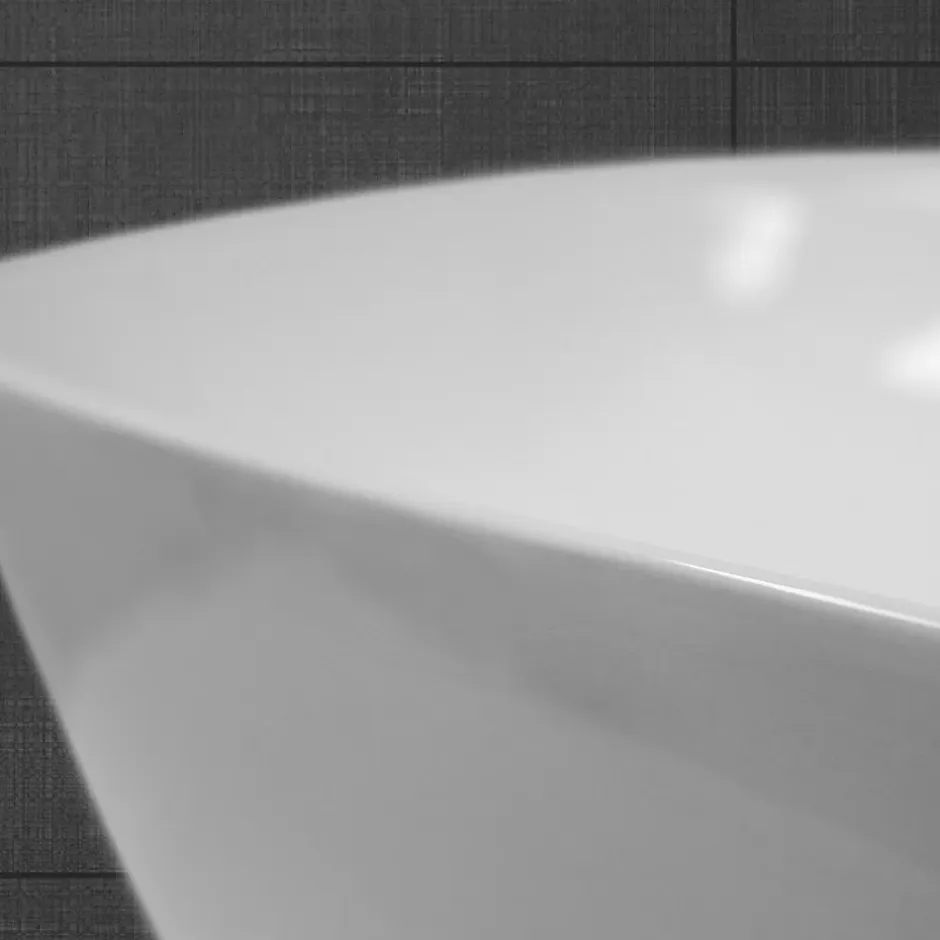 ECD Germany Lavabo vasque a poser en ceramique blanche Evier ovale salle de bain 505x385 mm