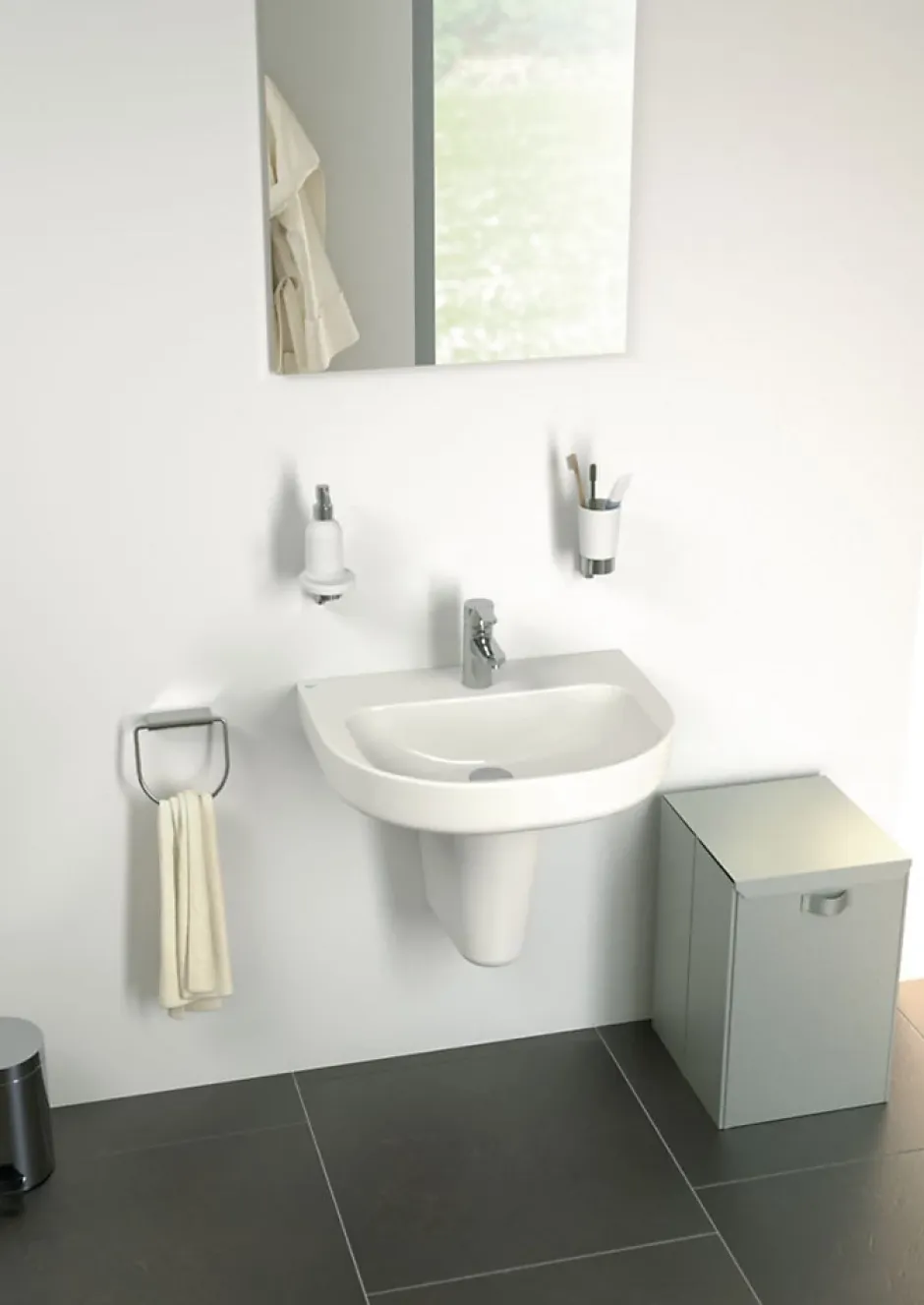 Autres Lavabo Vasque Porcelaine Blanche KHEOPS 55 x 48 IDEAL STANDARD J518101