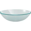 Helloshop26 Lavabo vasque salle de bain diamètre verre transparent* Lavabo