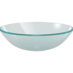 Helloshop26 Lavabo vasque salle de bain diamètre verre transparent* Lavabo
