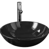 Helloshop26 Lavabo vasque salle de bain diamètre verre transparent