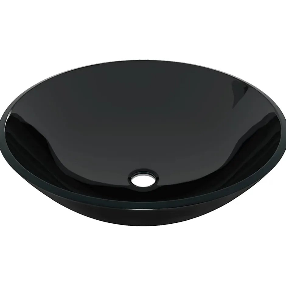 Helloshop26 Lavabo vasque salle de bain diamètre verre transparent