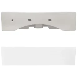 ECD Germany Lavabo vasque salle de bain en céramique suspendu / à poser angulaire 515x360mm* Vasque À Poser