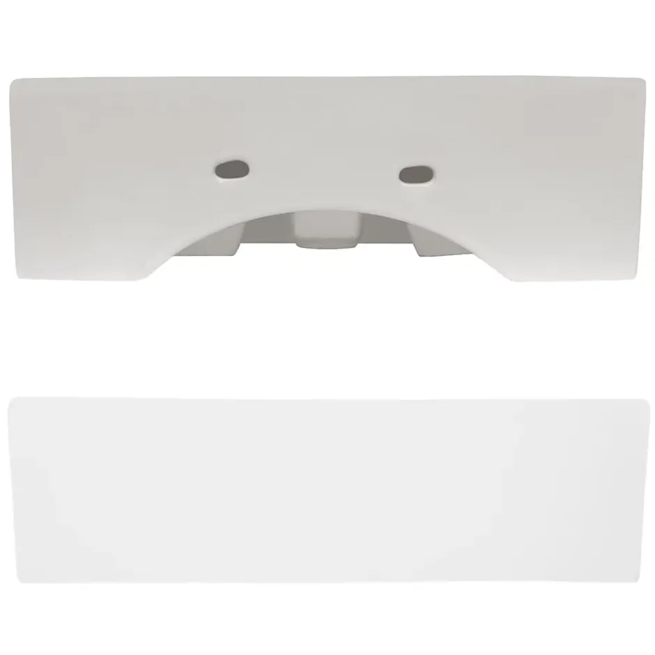 ECD Germany Lavabo vasque salle de bain en céramique suspendu / à poser angulaire 415x360mm
