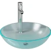 Helloshop26 Lavabo vasque salle de bain diamètre verre transparent