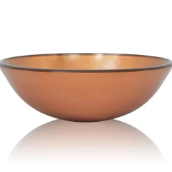 Helloshop26 Lavabo verre trempe marron lavabo vasque verre transparent