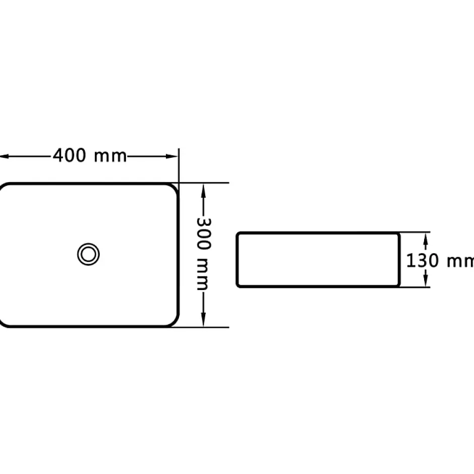 Vidaxl Lavabo 40x30x13 cm Céramique Blanc