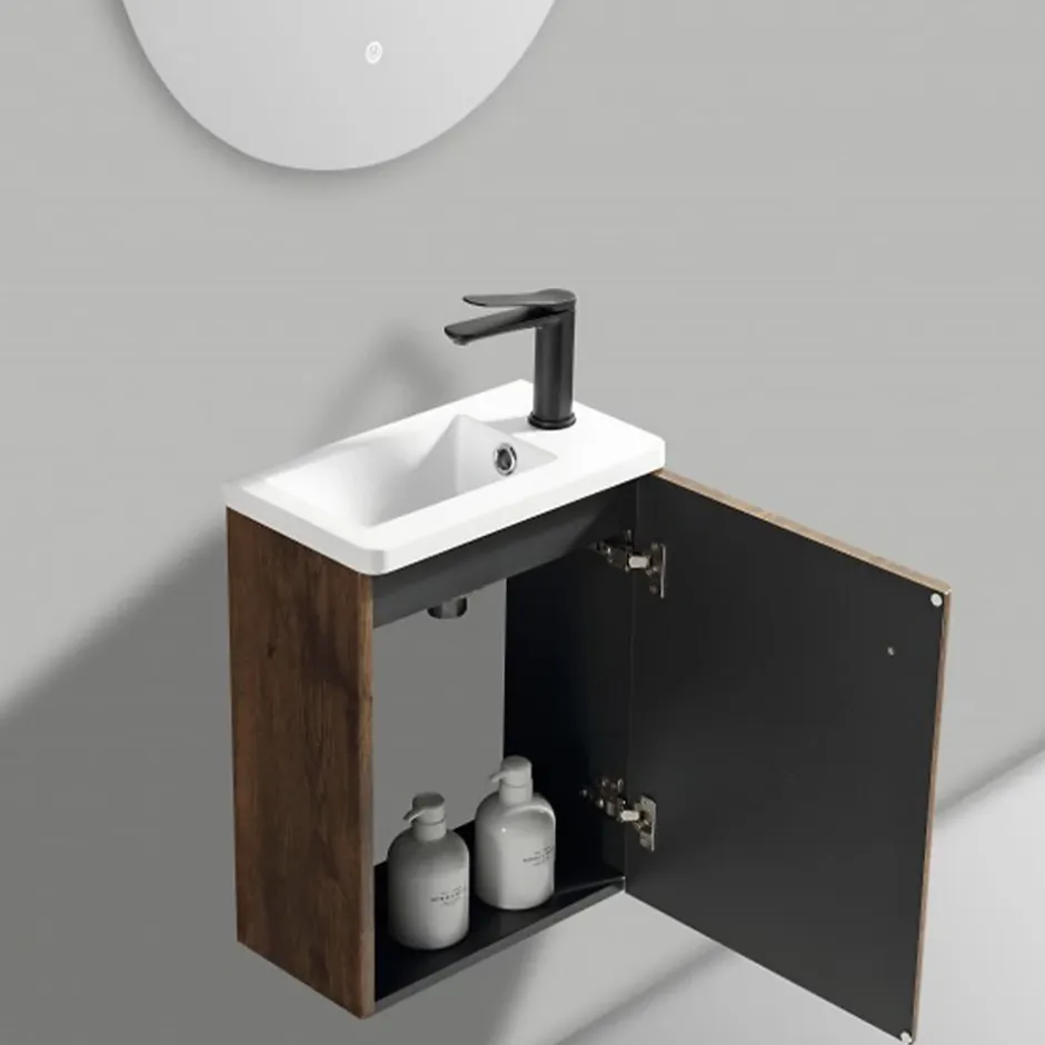 Jindoli Lave main 40 cm chêne brun vieilli Aqualegno