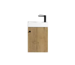 Jindoli Lave main 40 cm effet chêne vieilli Aquapicolo