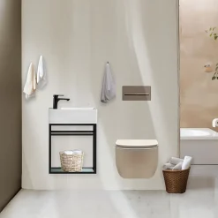 Jindoli Lave main 60 cm métal noir Aquafredo* Plan Vasque Lave-Mains