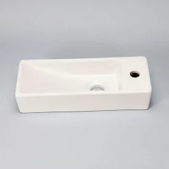 Rue Du Bain Lave main Rectangle Droite Céramique Blanc - 38x15 cm - Minimalist* Lavabo