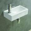 Rue Du Bain Lave main rectangulaire Gauche - Céramique - 46x26 cm - Studio* Lavabo