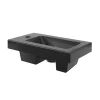 GoodHome Lave mains céramique l.45 cm, noir, Nira* Plan Vasque Lave-Mains