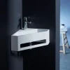 Planète Bain Lave mains d'angle scala pour wc en solid surface