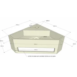 Planète Bain Lave mains d'angle scala pour wc en solid surface