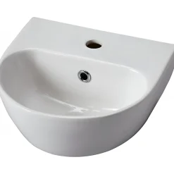 Planète Bain Lave mains en céramique à suspendre 35.5 cm avec trop plein - Lester