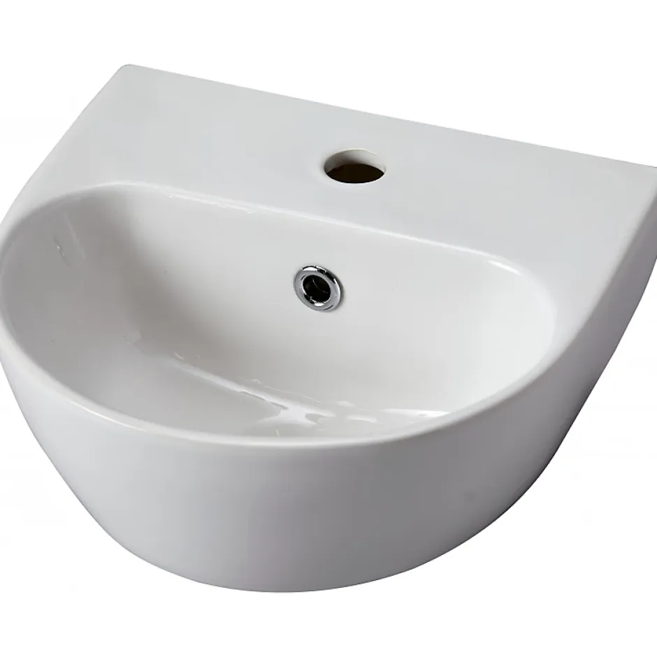 Planète Bain Lave mains en céramique à suspendre 35.5 cm avec trop plein - Lester