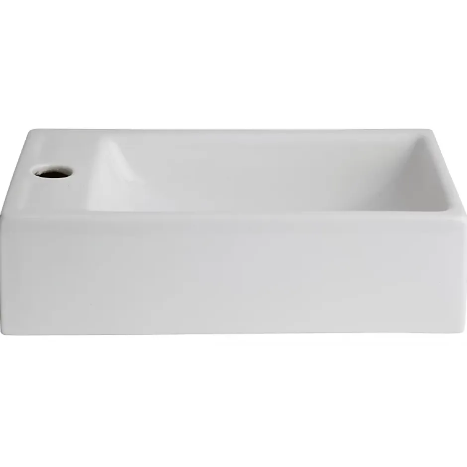 Planète Bain Lave mains rectangle blanc contemporain