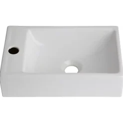 Planète Bain Lave mains rectangle blanc contemporain