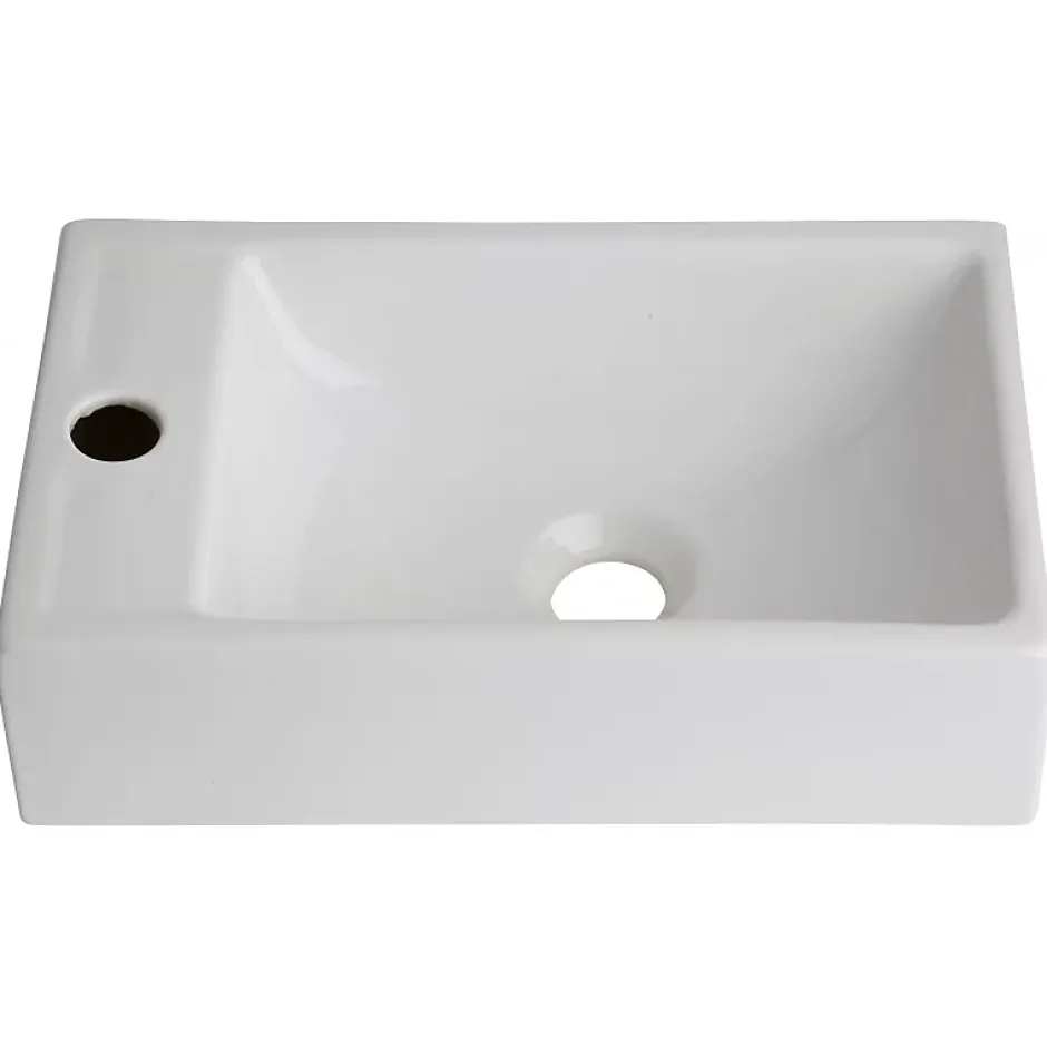 Planète Bain Lave mains rectangle blanc contemporain