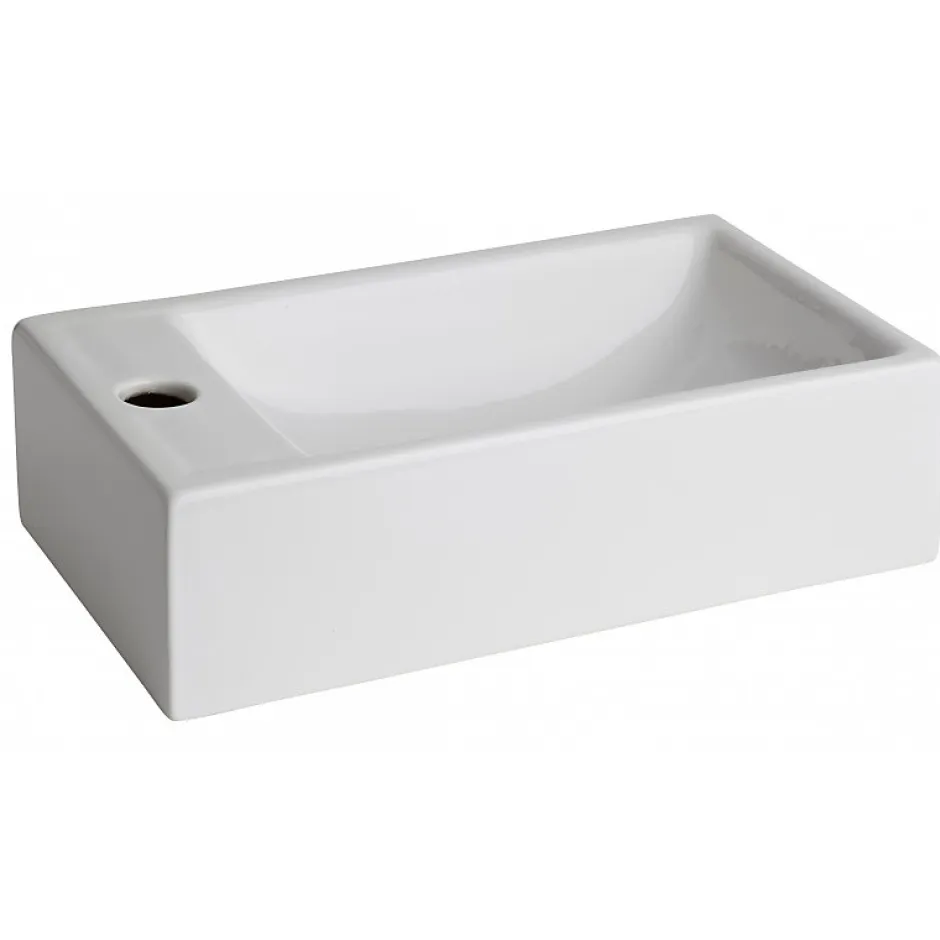 Planète Bain Lave mains rectangle blanc contemporain