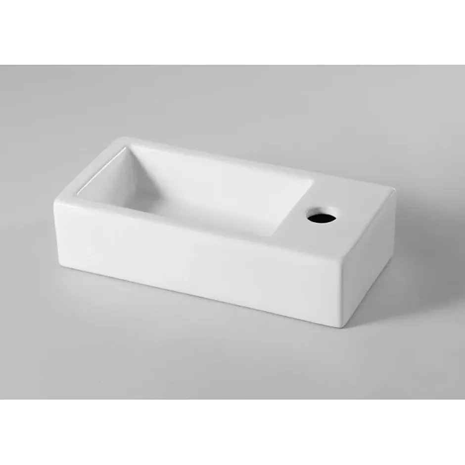 Planète Bain Lave mains rectangle design blanc* Lavabo