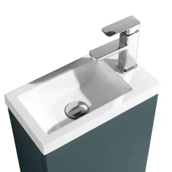 Jindoli Lave-main salle de bain Aquarino 40 cm finition vert foncé* Plan Vasque Lave-Mains