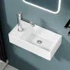 Dileci Lave-mains avec rebord sortie gauche (41,5x22x10cm) -