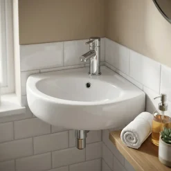 GoodHome Lave-mains céramique blanc Vedi* Lavabo