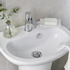 GoodHome Lave-mains céramique blanc Zuari* Lavabo