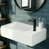 GoodHome Lave-mains céramique blanc Rioni 50 cm* Lavabo