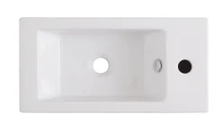 GoodHome Lave-mains céramique blanc Rioni 50 cm* Lavabo